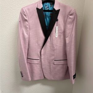 Paisley & Gray Pink Blazer with Black Satin Lapel 44R